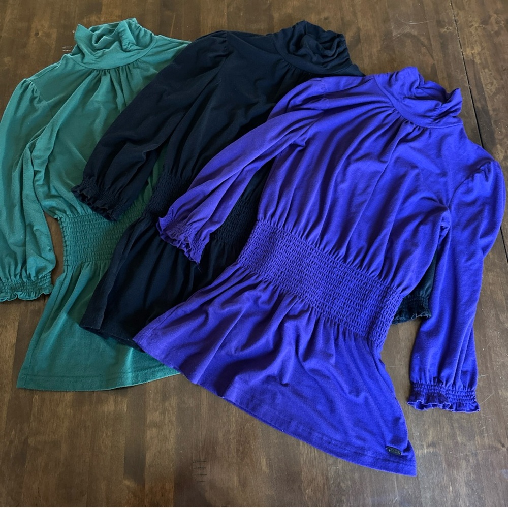 Vintage‎ Candies Bundle Medium Tops (3) Y2K 00s Office Turtleneck VTG Millenium
